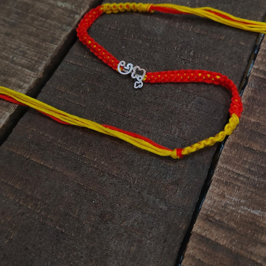 925 Silver Kannada Anna Rakhi — 6357