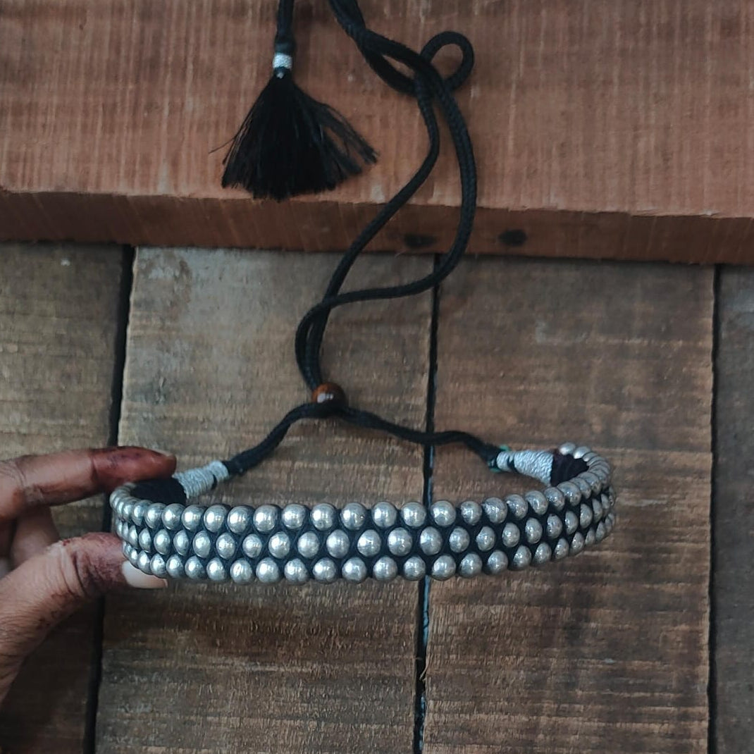 Silver 92.5 Oxidized Necklace -0293