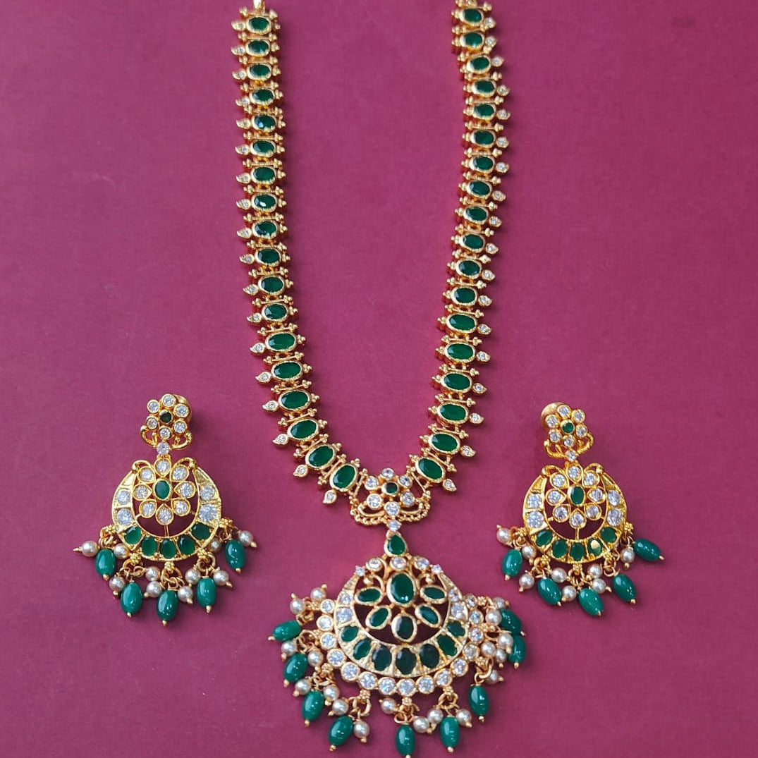 Silver 925 Necklace With Earring-2109