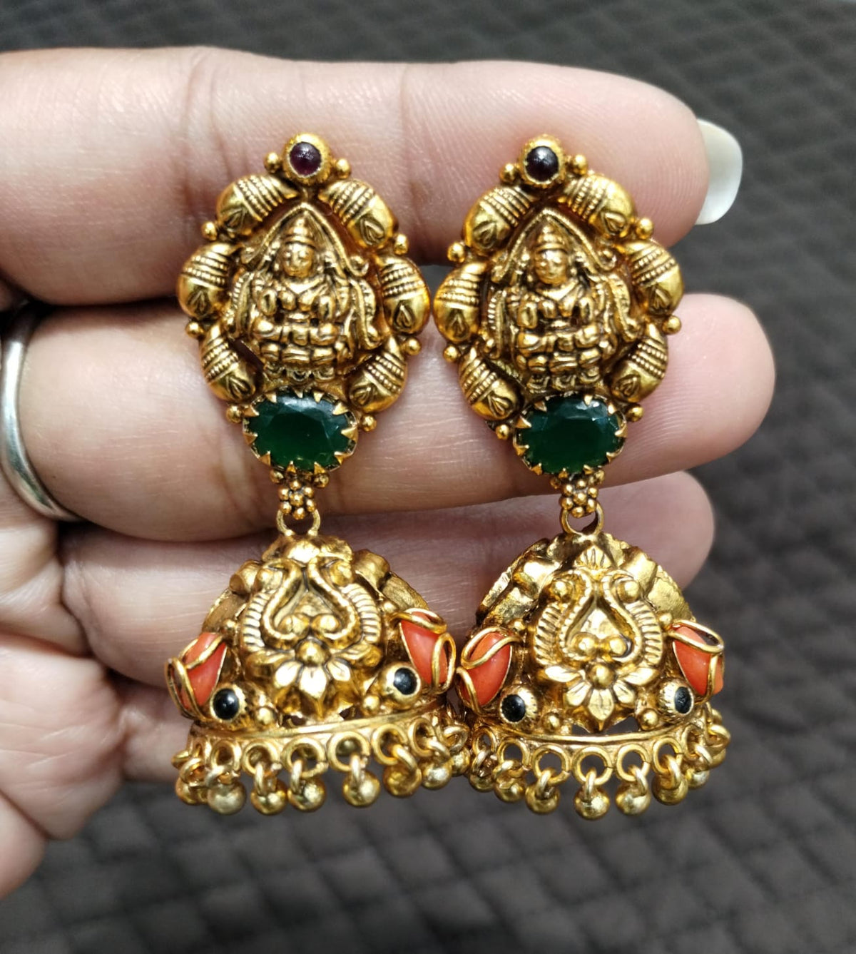 Silver 92.5 Nakshi Jhumka-0318
