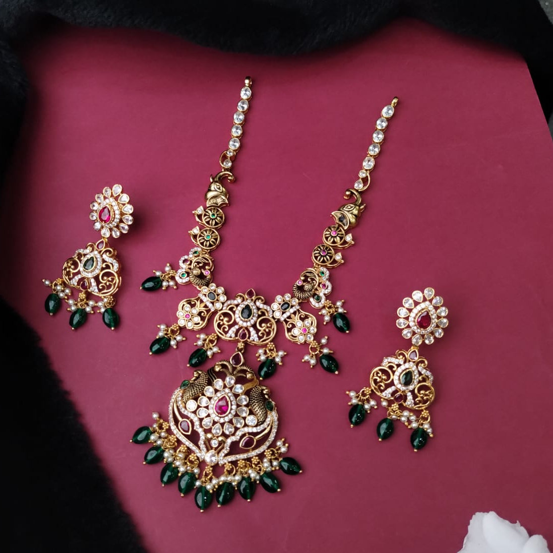 Silver 925 Necklace With Earring-2061