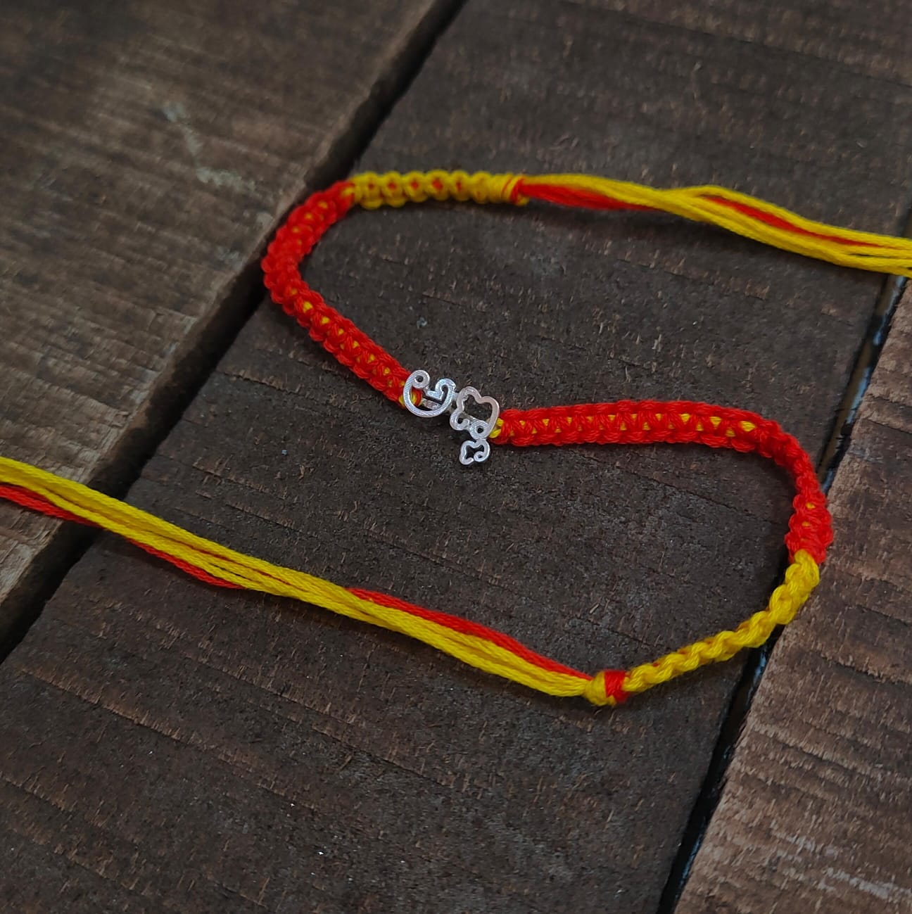 925 Silver Kannada Anna Rakhi — 6357