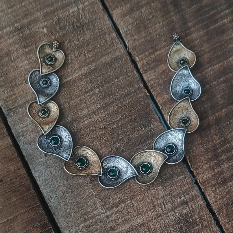 Silver 92.5 Oxidized Necklace -0282