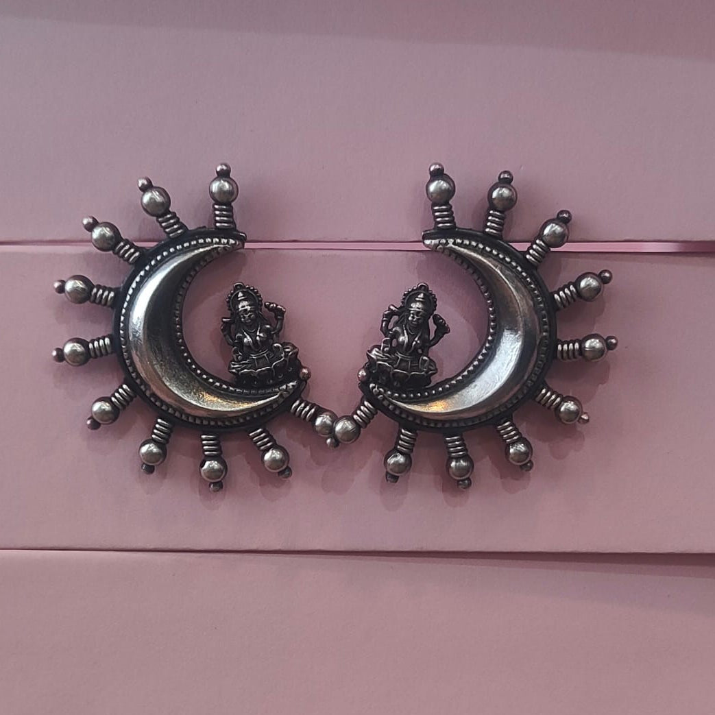 Silver 92.5 Oxidized Earring-0252