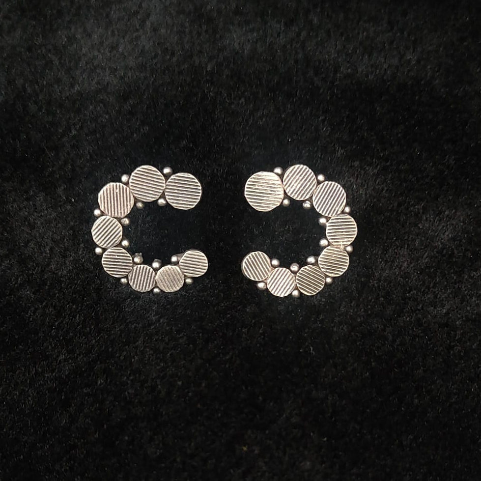 Silver 92.5 Oxidized Earring-0254