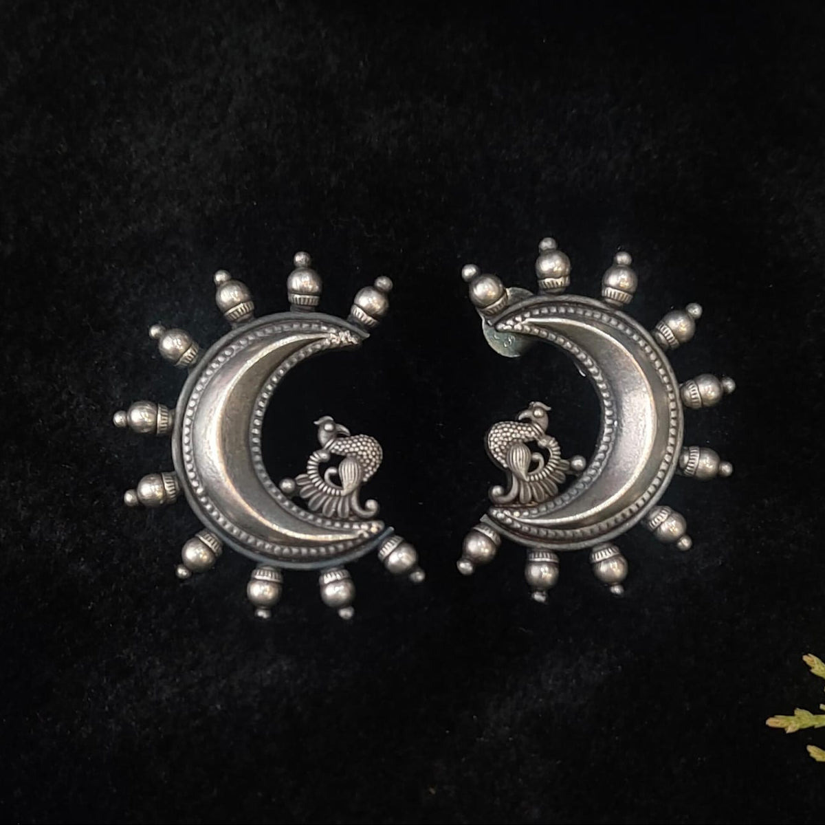 Silver 92.5 Oxidized Earring-0251