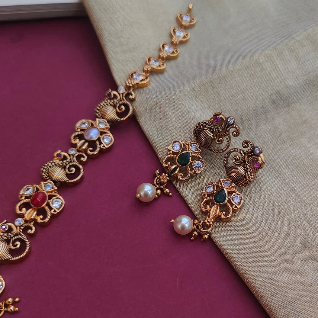 Silver 925 Necklace With Earring-2010