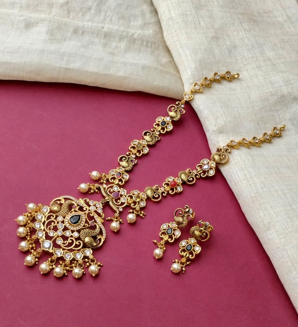 Silver 925 Necklace With Earring-2010