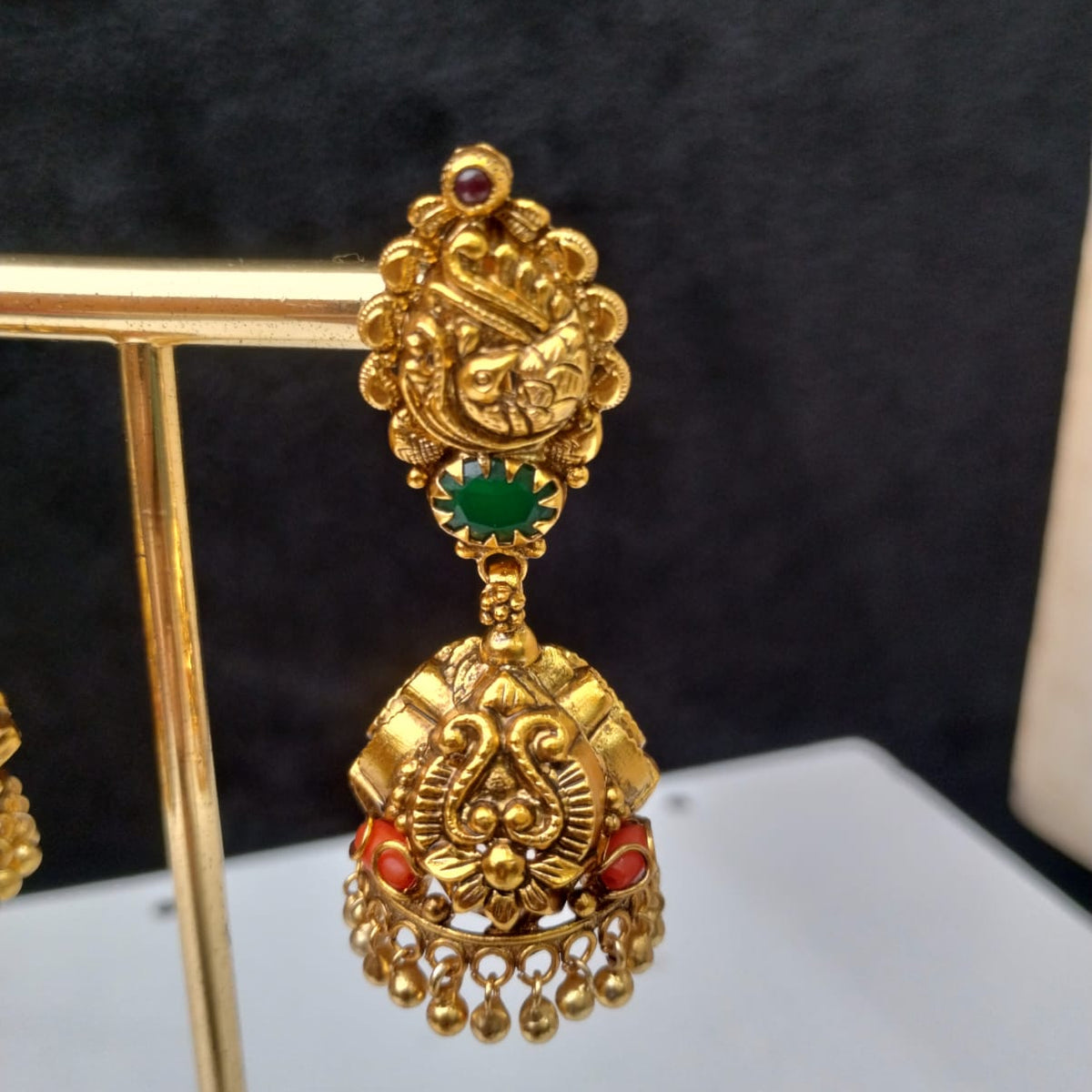 Silver 92.5 Nakshi Jhumka-0320