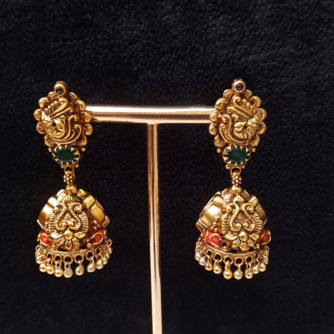 Silver 92.5 Nakshi Jhumka-0320