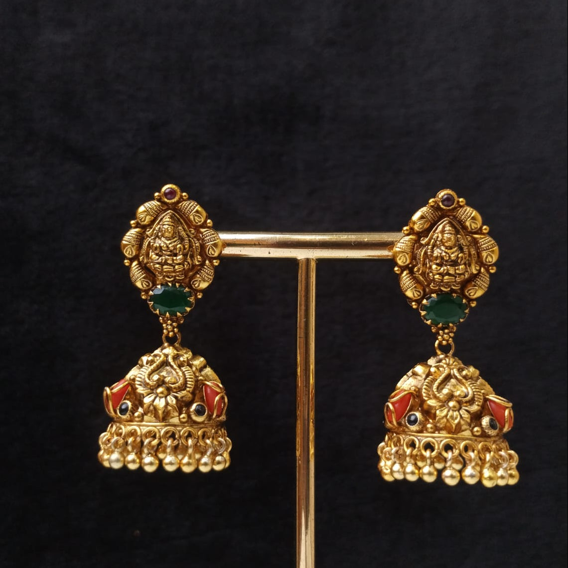 Silver 92.5 Nakshi Jhumka-0318