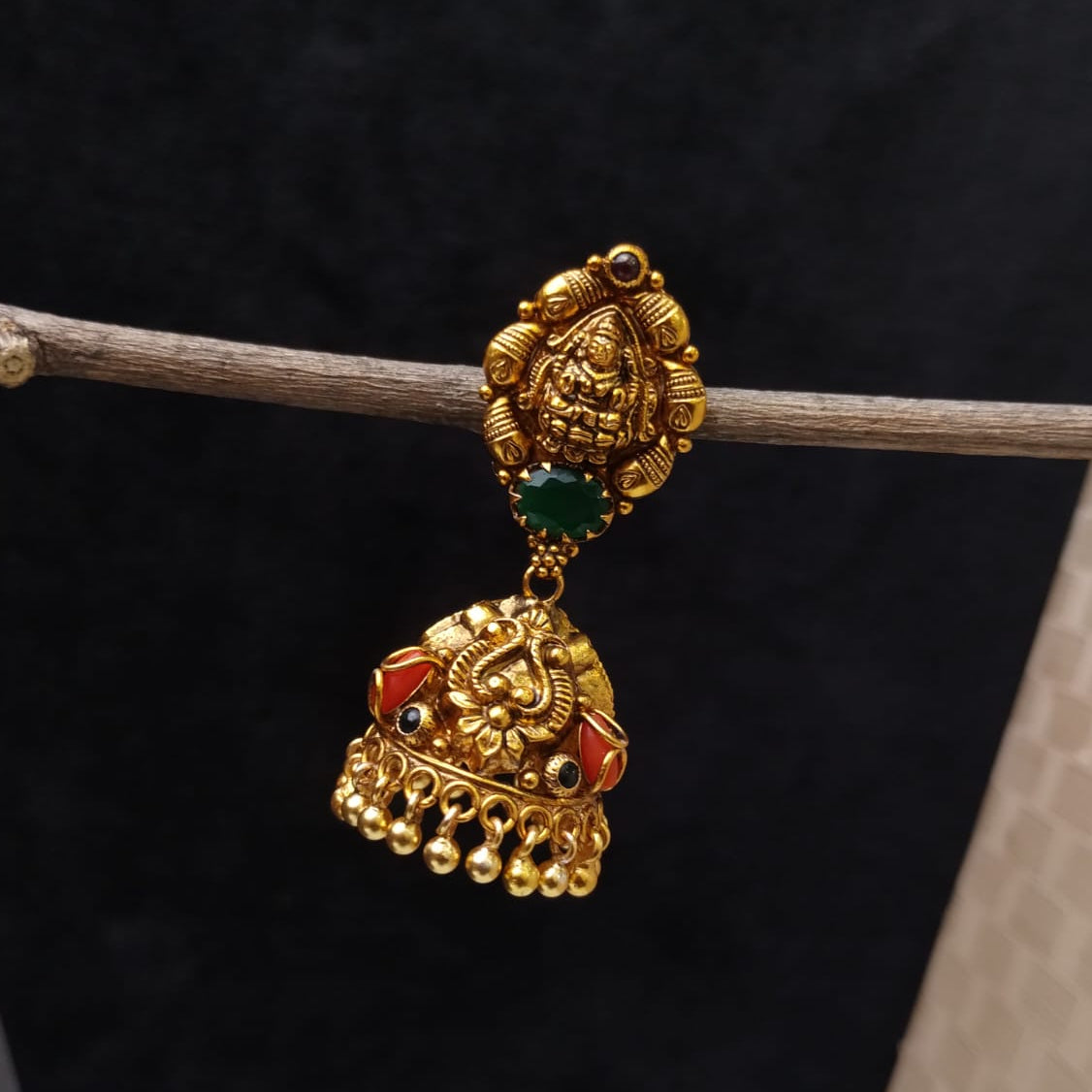 Silver 92.5 Nakshi Jhumka-0318