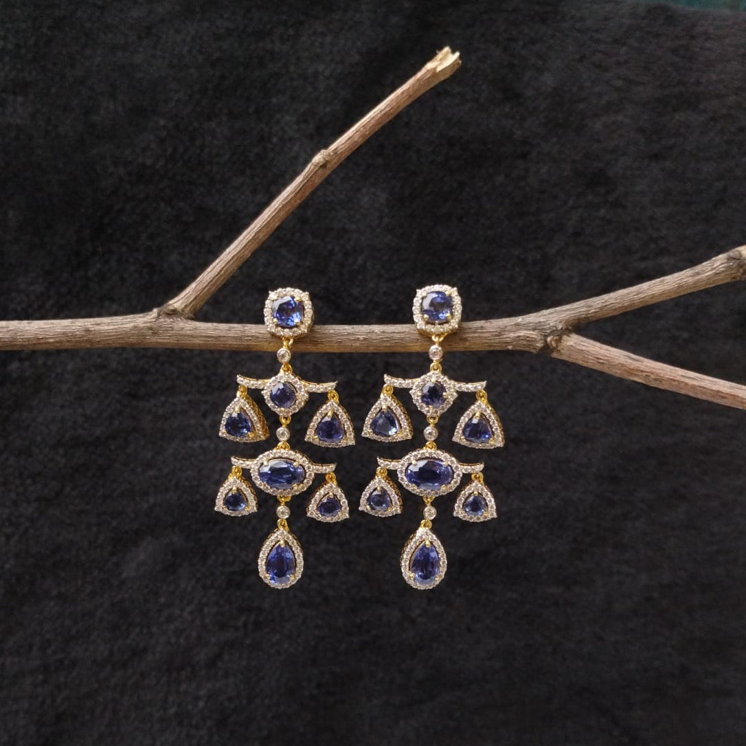Silver 92.5 Diamond Look Earrings-0296