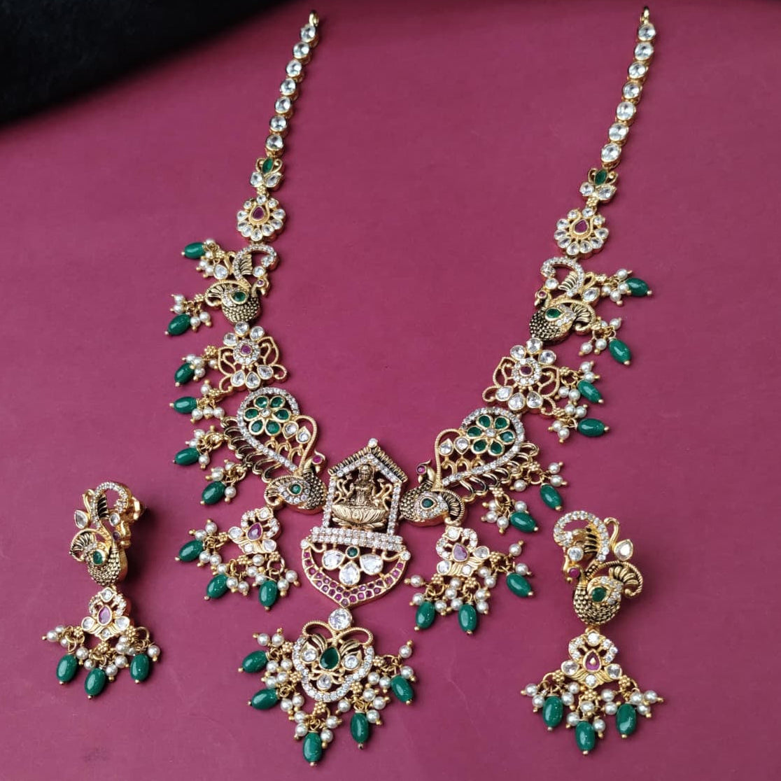 Silver 925 Necklace With Earring-2079