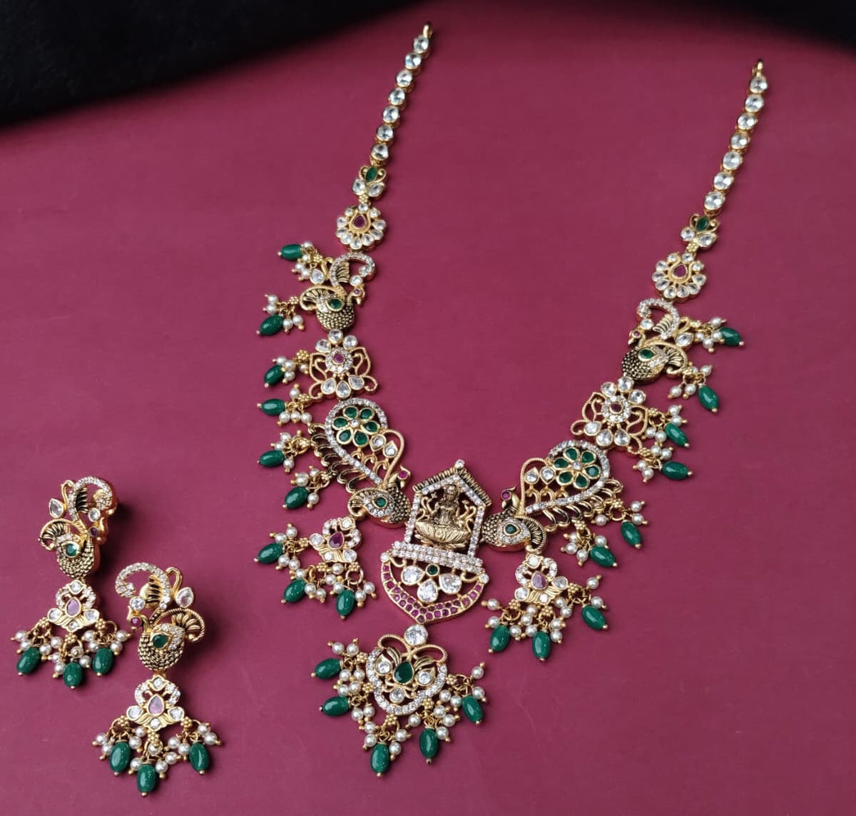 Silver 925 Necklace With Earring-2079