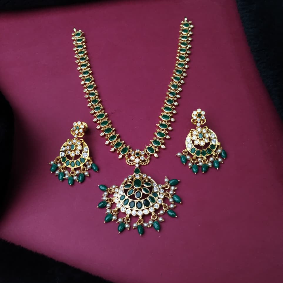 Silver 925 Necklace With Earring-2109