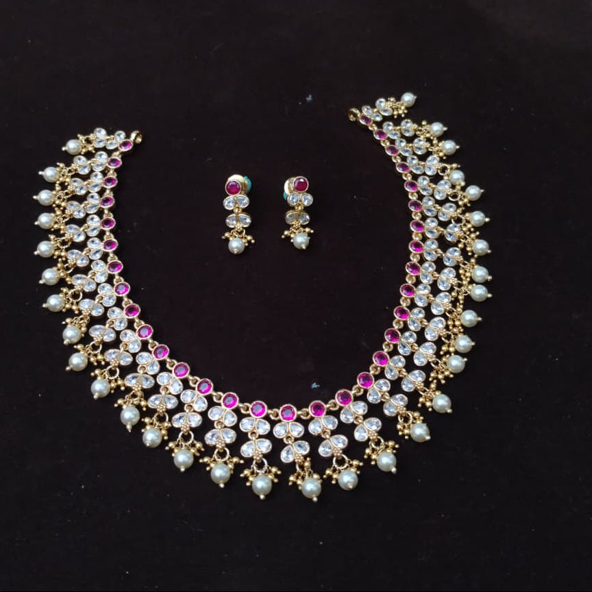 Silver 925 Necklace With Earring-2058