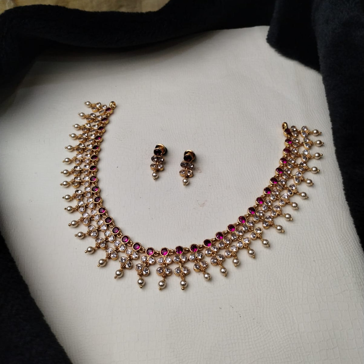 Silver 925 Necklace With Earring-2059