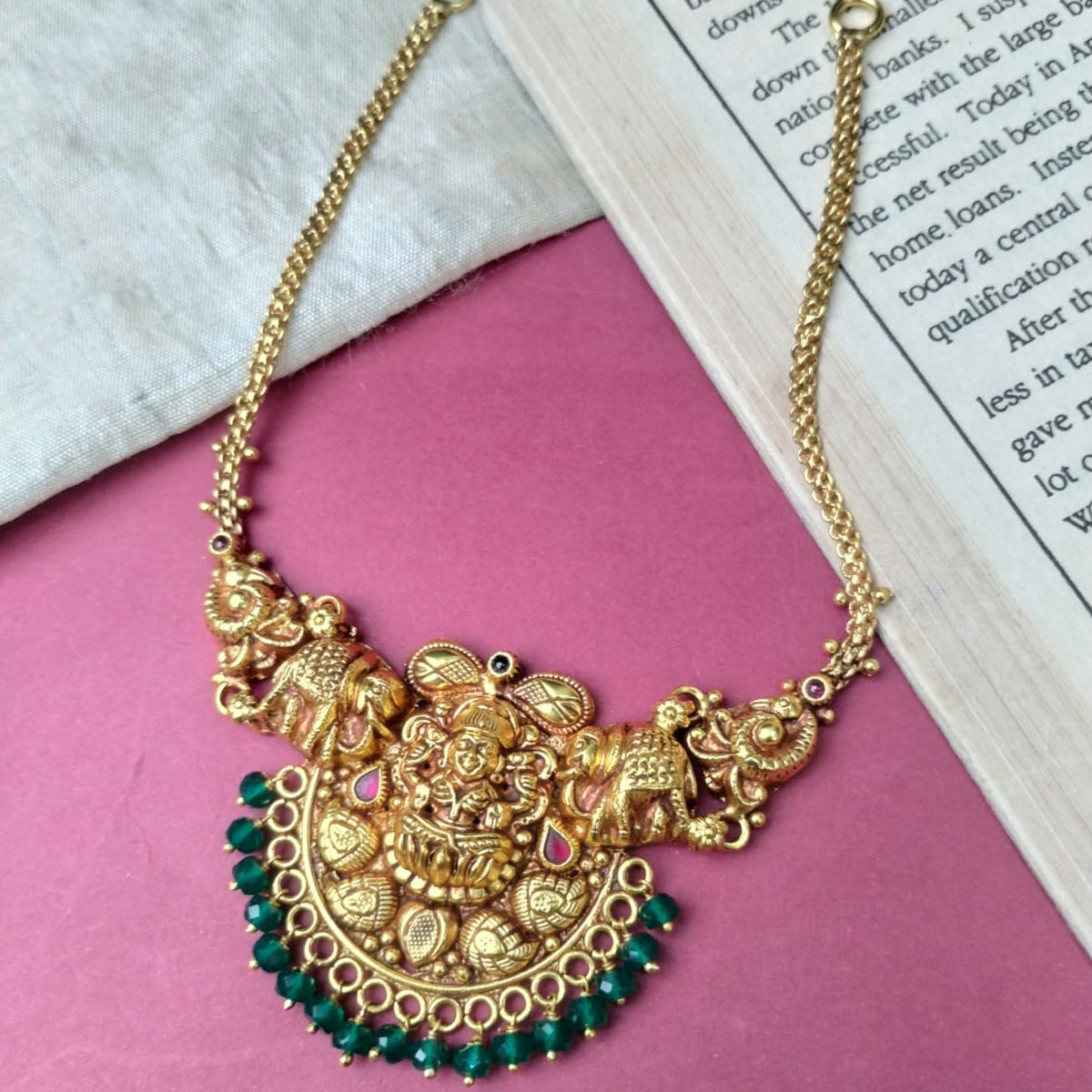 Silver 92.5 Nakshi Necklace - 0309