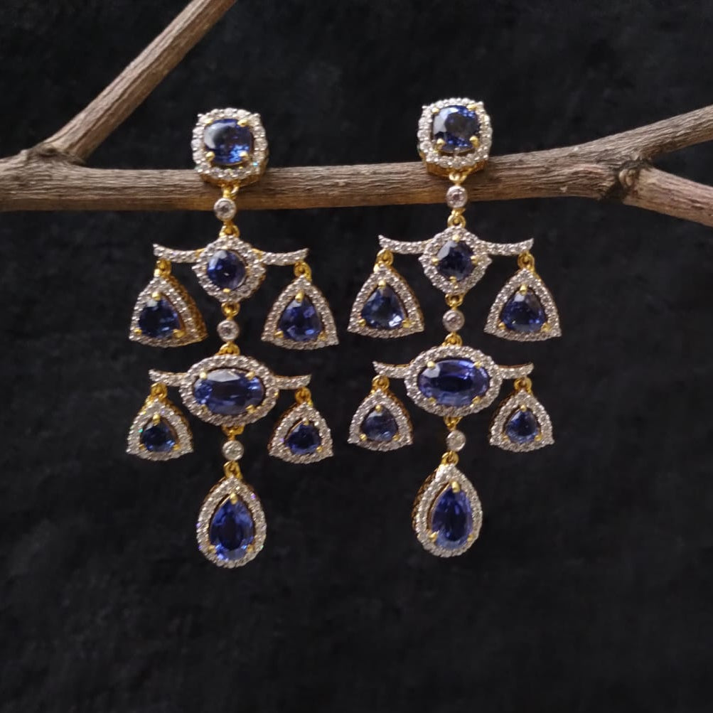 Silver 92.5 Diamond Look Earrings-0296