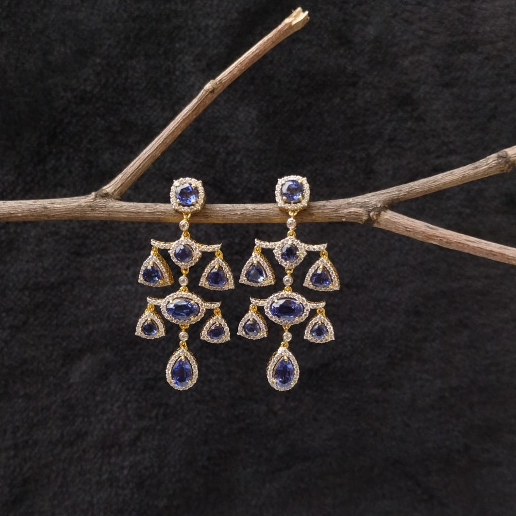 Silver 92.5 Diamond Look Earrings-0296