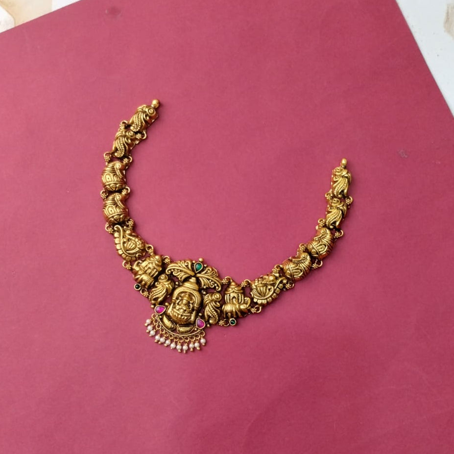 Made Of Pure Silver 92.5 Nakshi Necklace - 0302