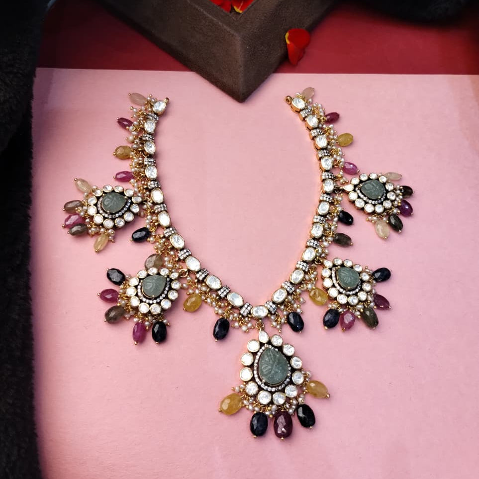 Silver 92.5 Necklace With Earring-2142