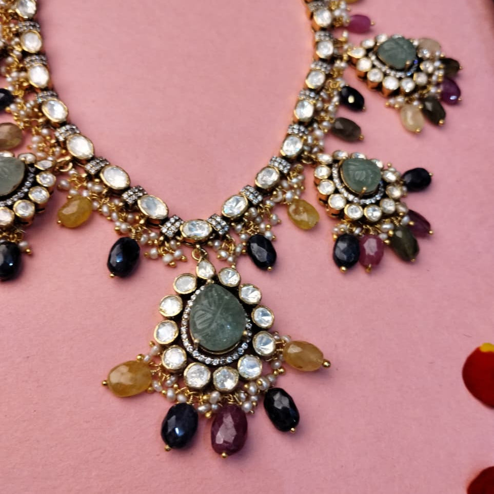 Silver 92.5 Necklace With Earring-2142