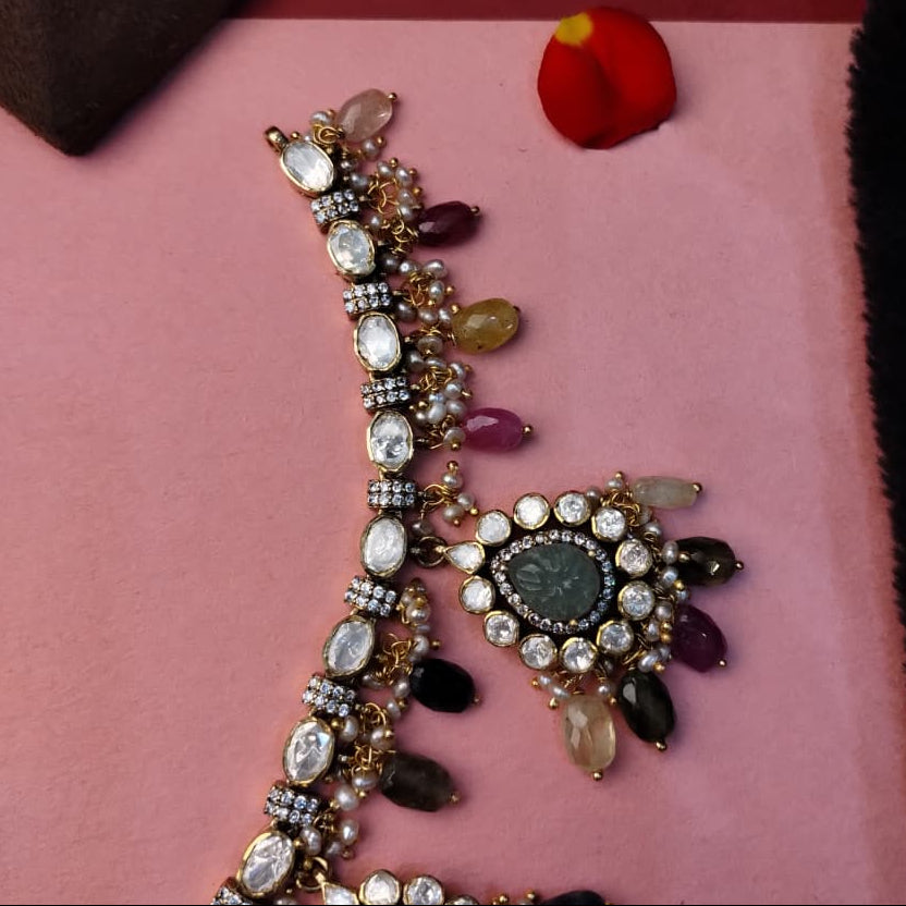 Silver 92.5 Necklace With Earring-2142