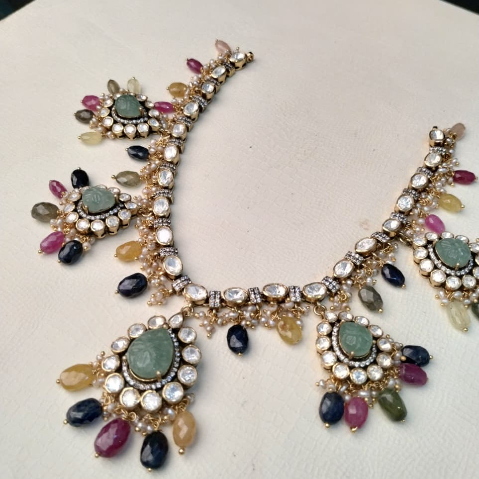 Silver 92.5 Necklace With Earring-2142