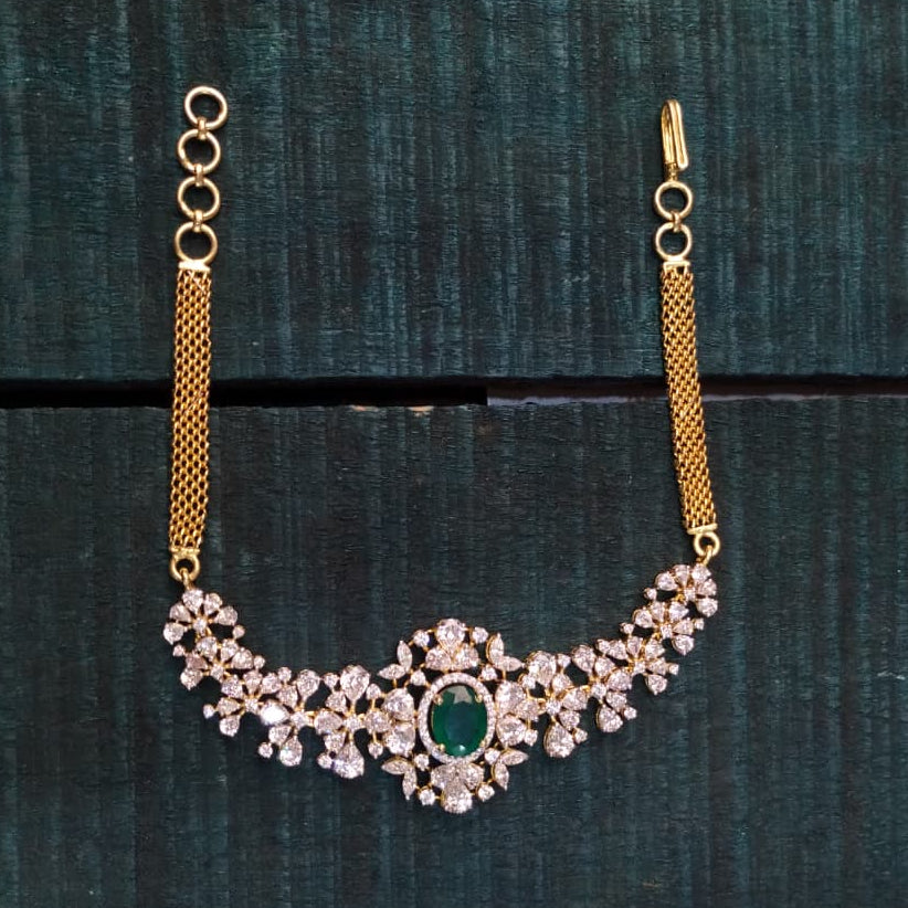 Silver 92.5 Diamond Look Choker-5427
