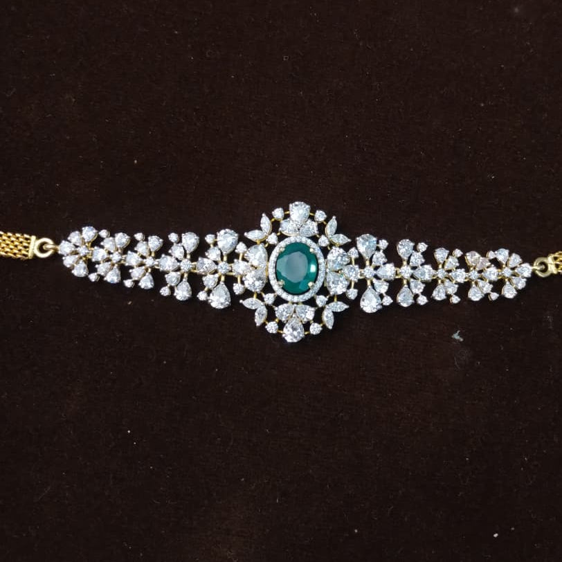 Silver 92.5 Diamond Look Choker-5427