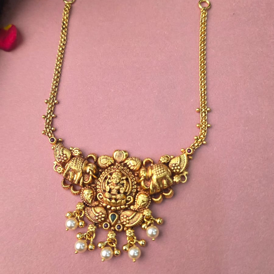 Made Of Pure Silver 92.5 Nakshi Necklace - 0303