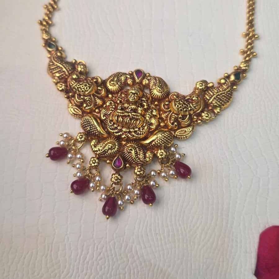 Made Of Pure Silver 92.5 Nakshi Necklace - 0305