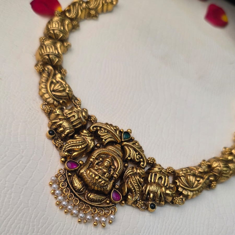 Made Of Pure Silver 92.5 Nakshi Necklace - 0302