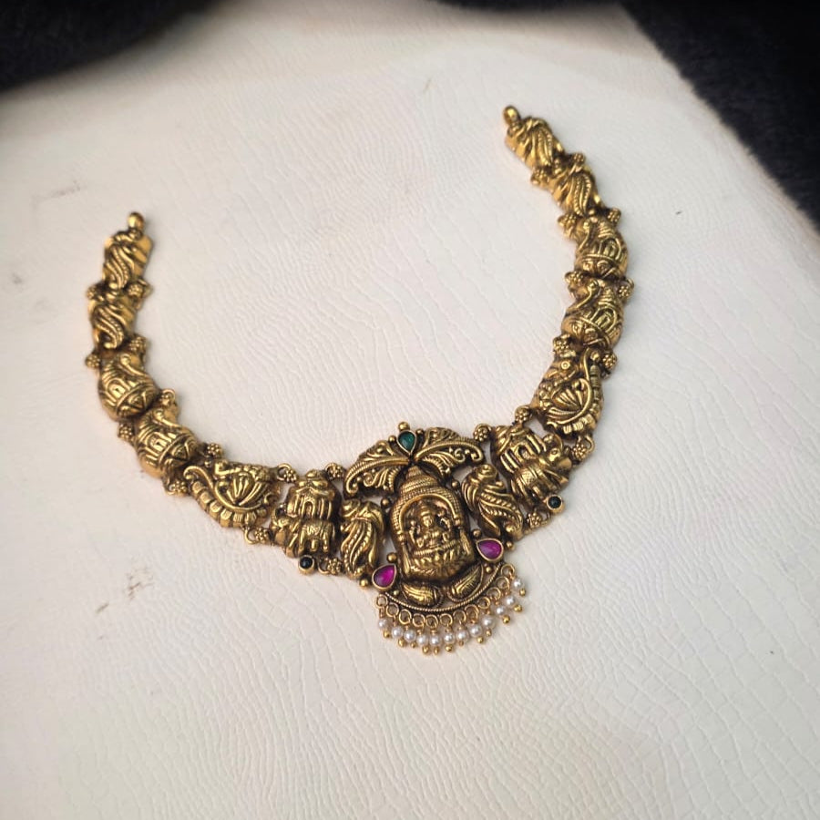 Made Of Pure Silver 92.5 Nakshi Necklace - 0302