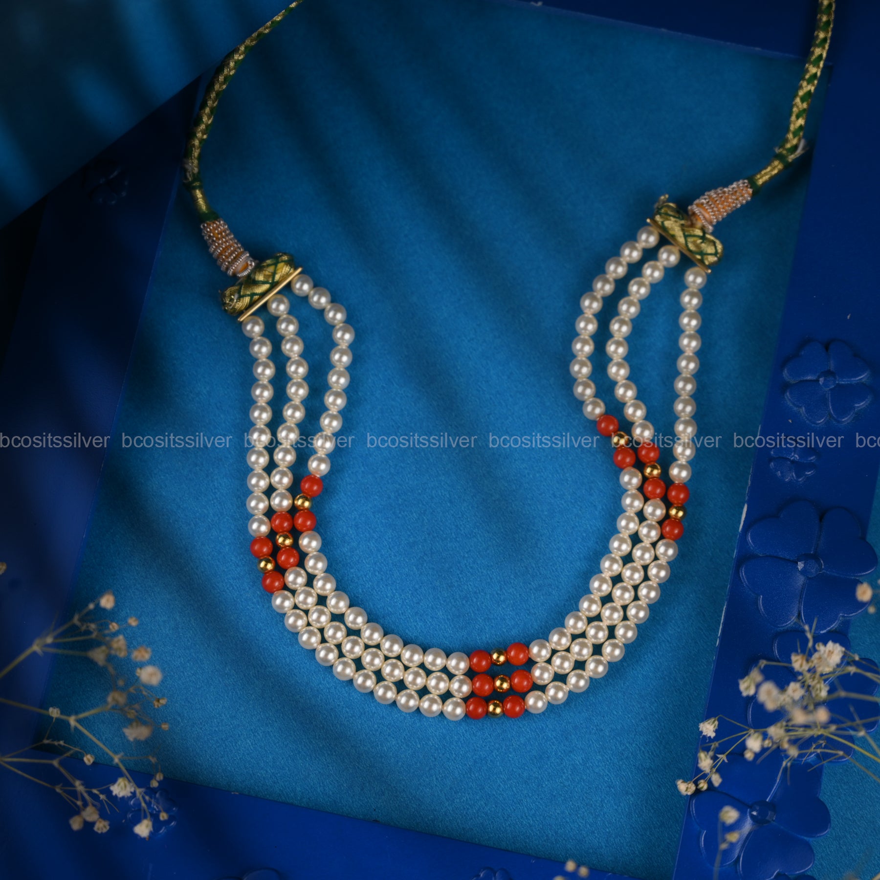 Pure 925 Beads Choker- 3798