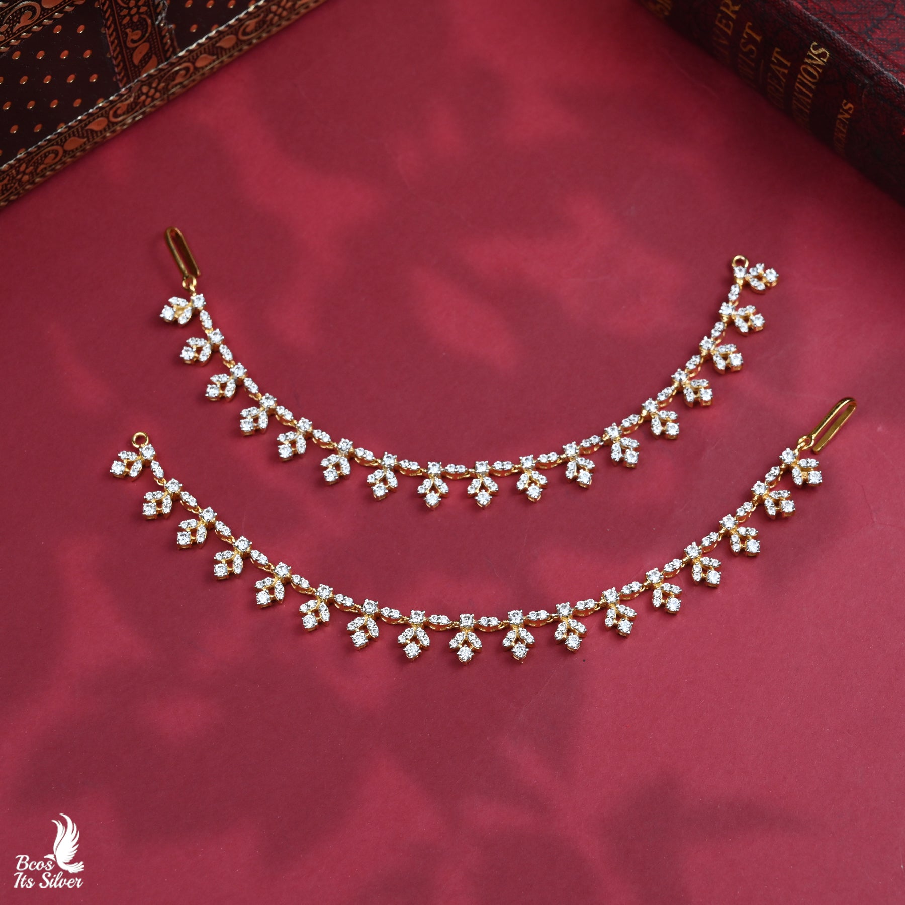 Theia Diamond Look Ear Chain - 5442 - ( MADE TO ORDER )