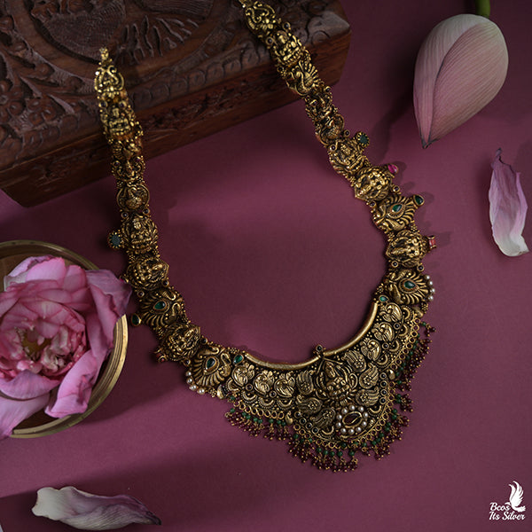 925 Silver gold plated Nakshi Haram Haram-0414