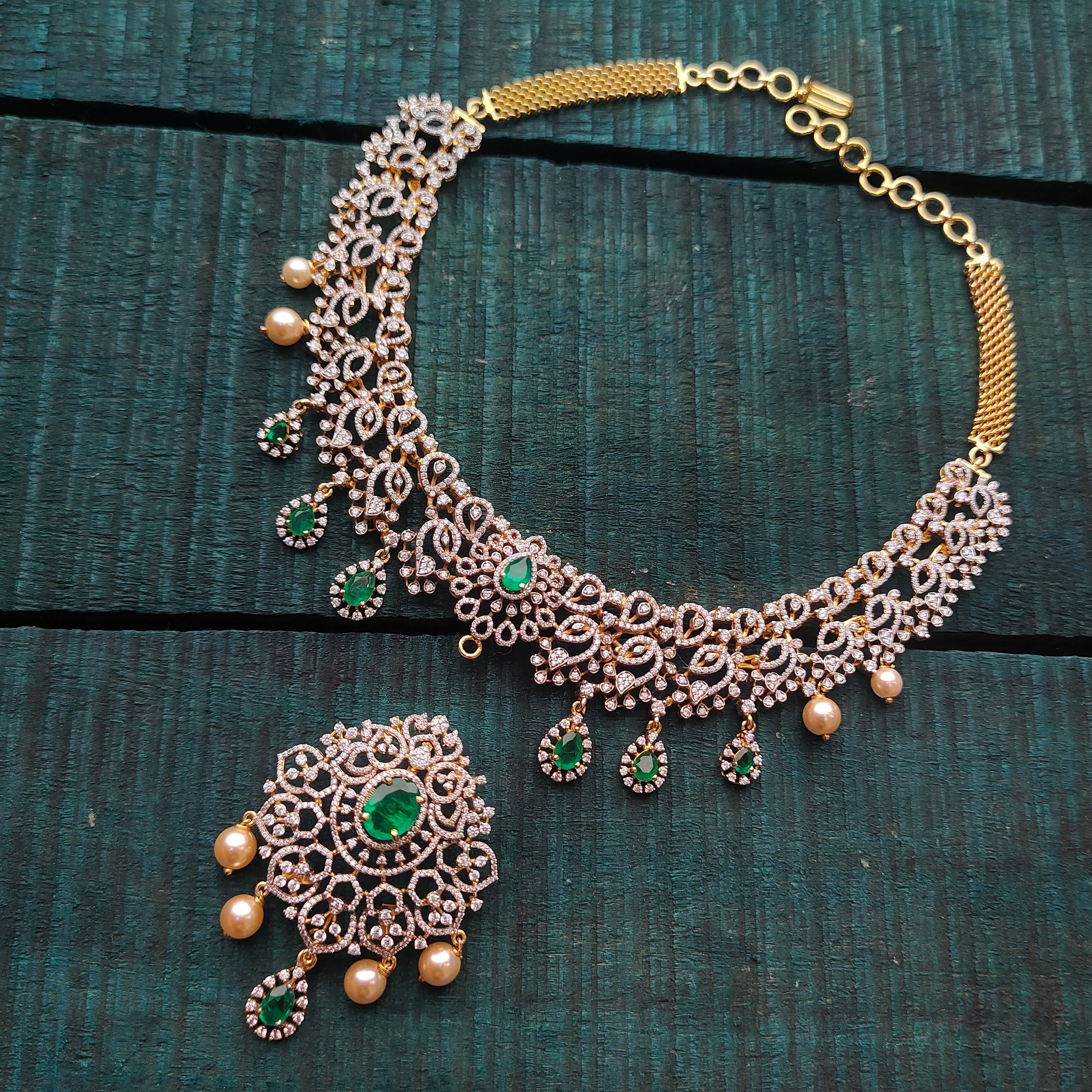 Hamsi Theia Silver Necklace - 0073 (Make Upon on Order) - BCOS Its Silver