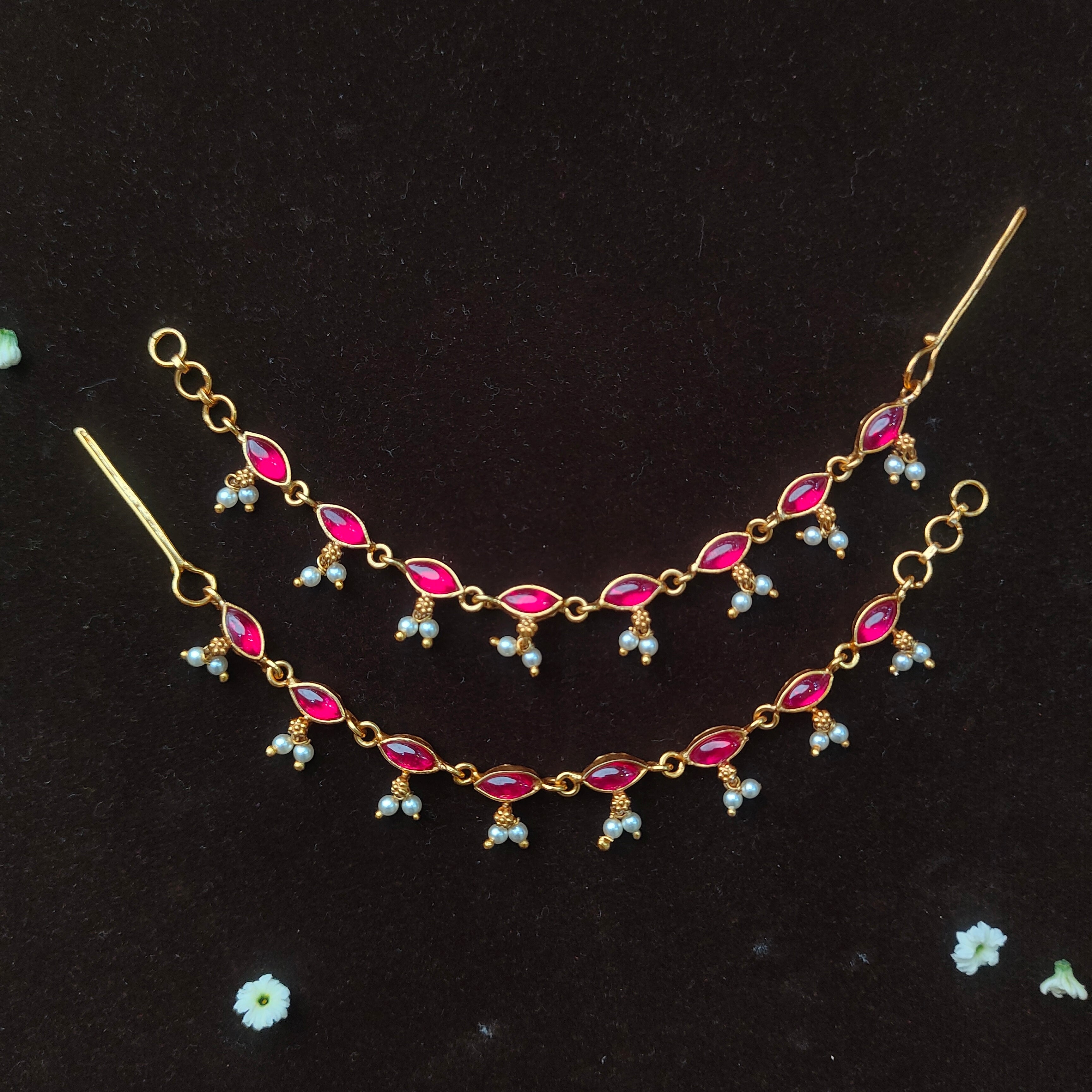 Kanmani Silver Earchain - 002 - BCOS Its Silver