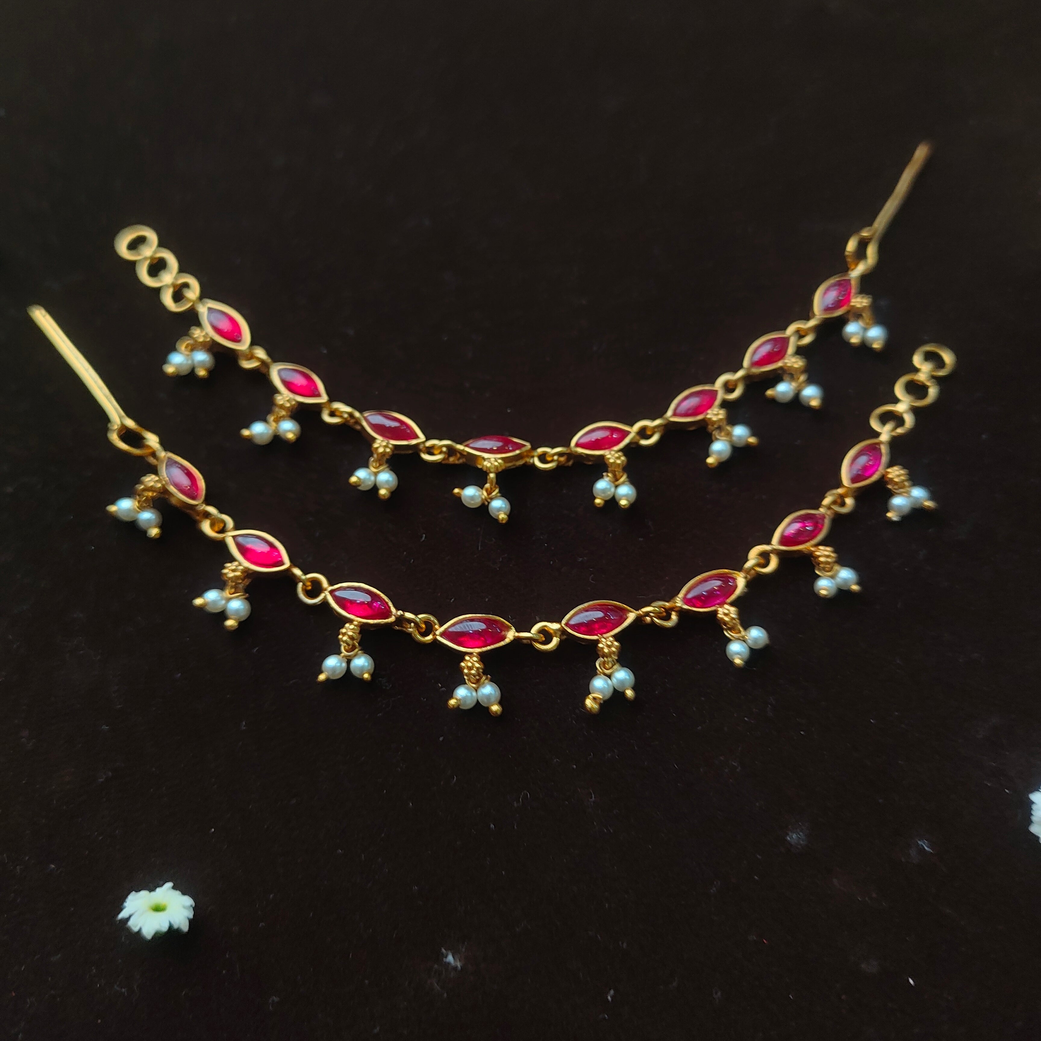 Kanmani Silver Earchain - 002 - BCOS Its Silver