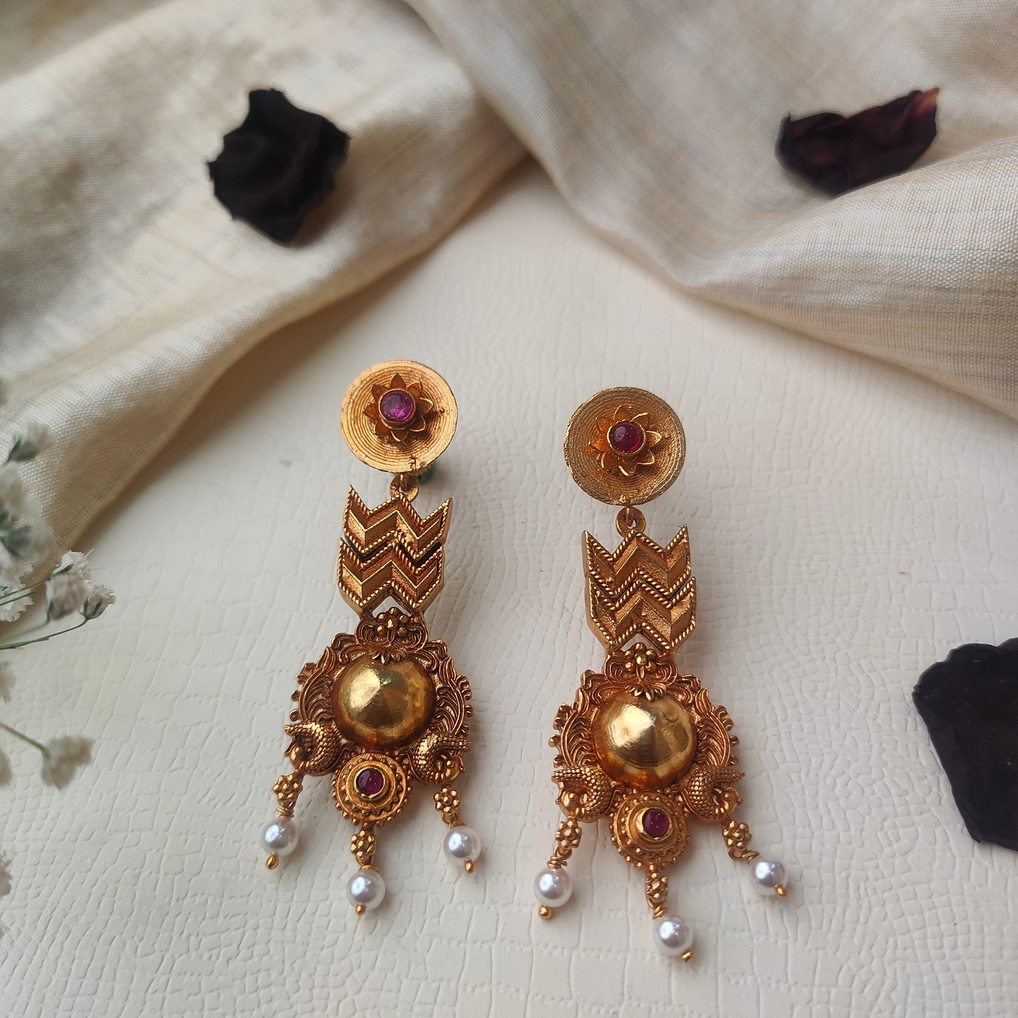 Kerala style Fusion 925 Silver Necklacce set - 0011 - BCOS Its Silver