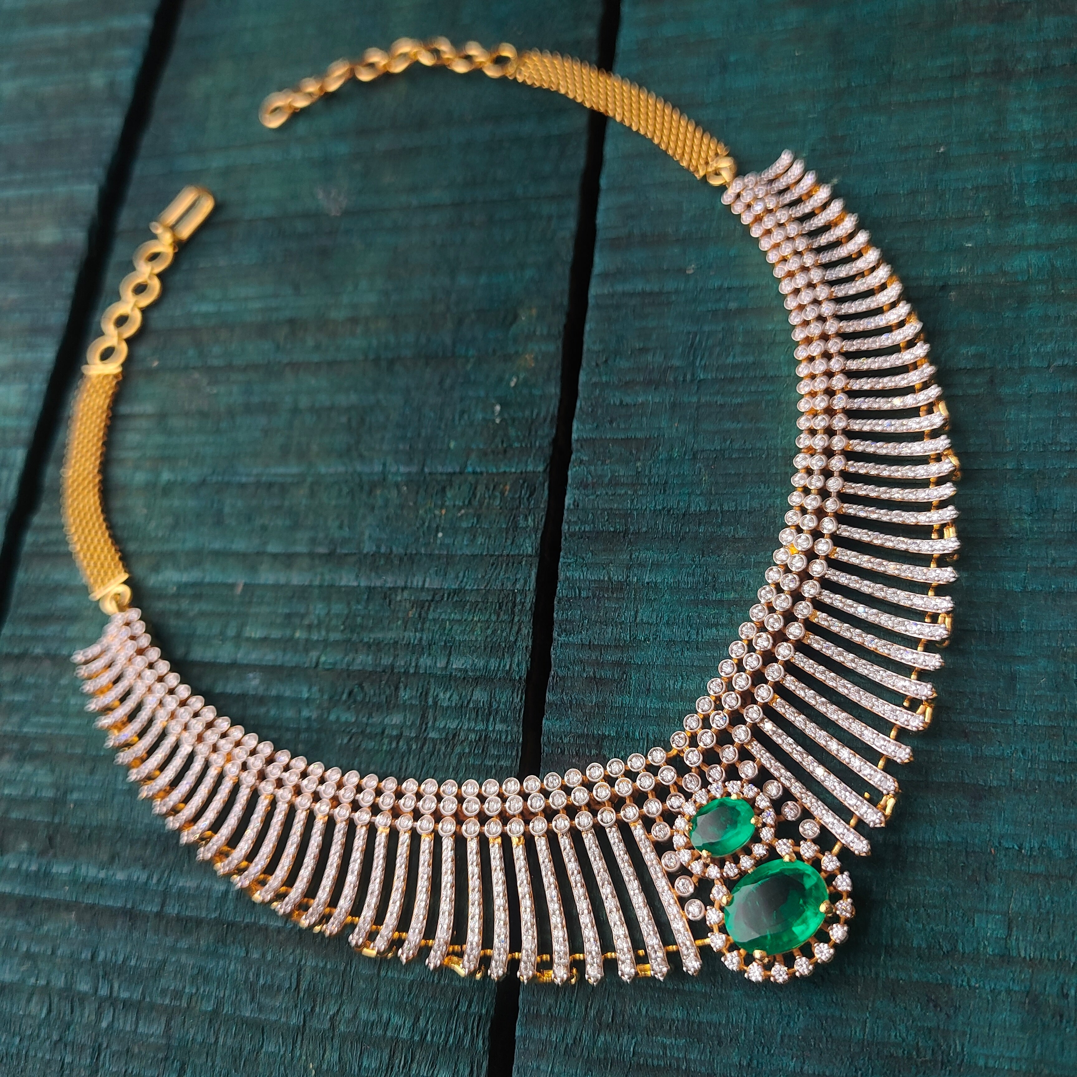 Kerala Style Theia Silver Necklace with Earring - 0198 - BCOS Its Silver
