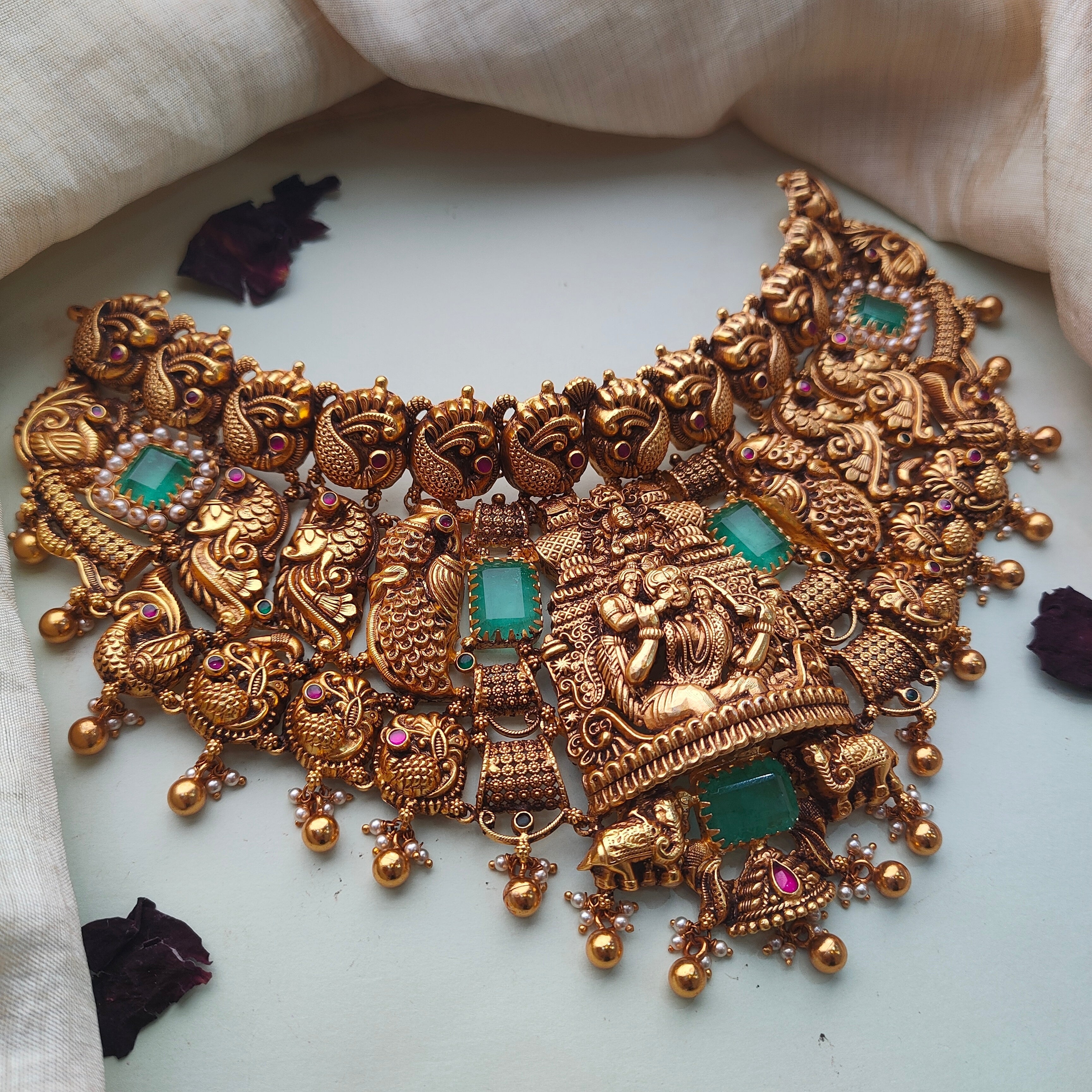 Lakshmi Silver High Neck Choker - 0069 - BCOS Its Silver