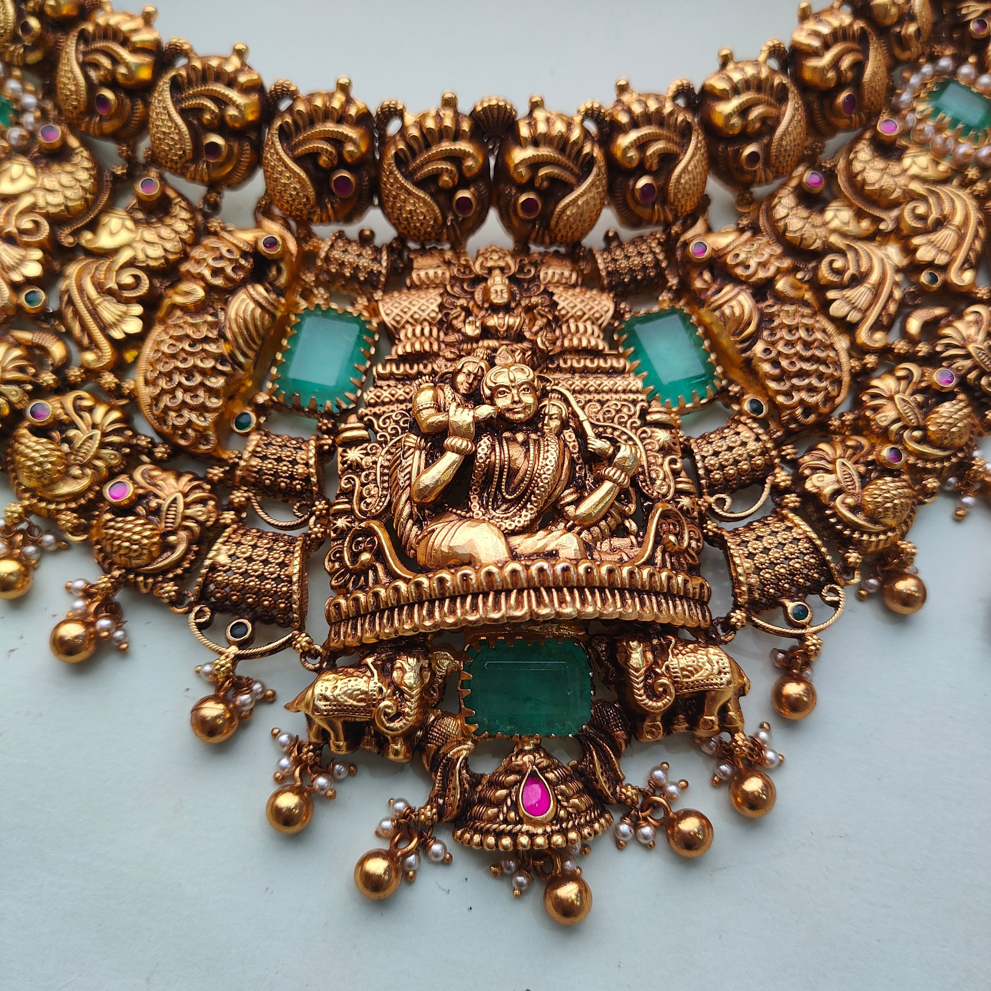 Lakshmi Silver High Neck Choker - 0069 - BCOS Its Silver