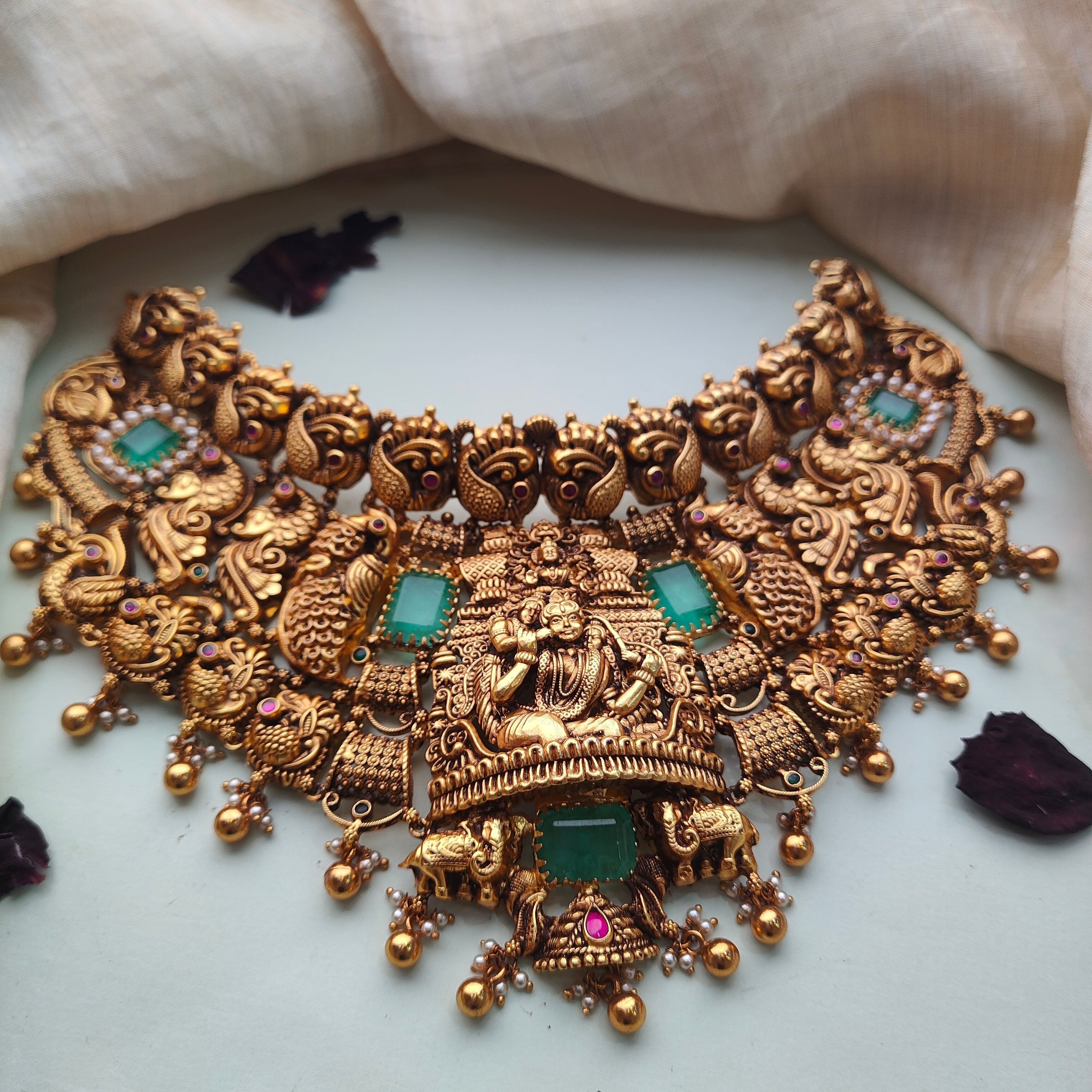 Lakshmi Silver High Neck Choker - 0069 - BCOS Its Silver