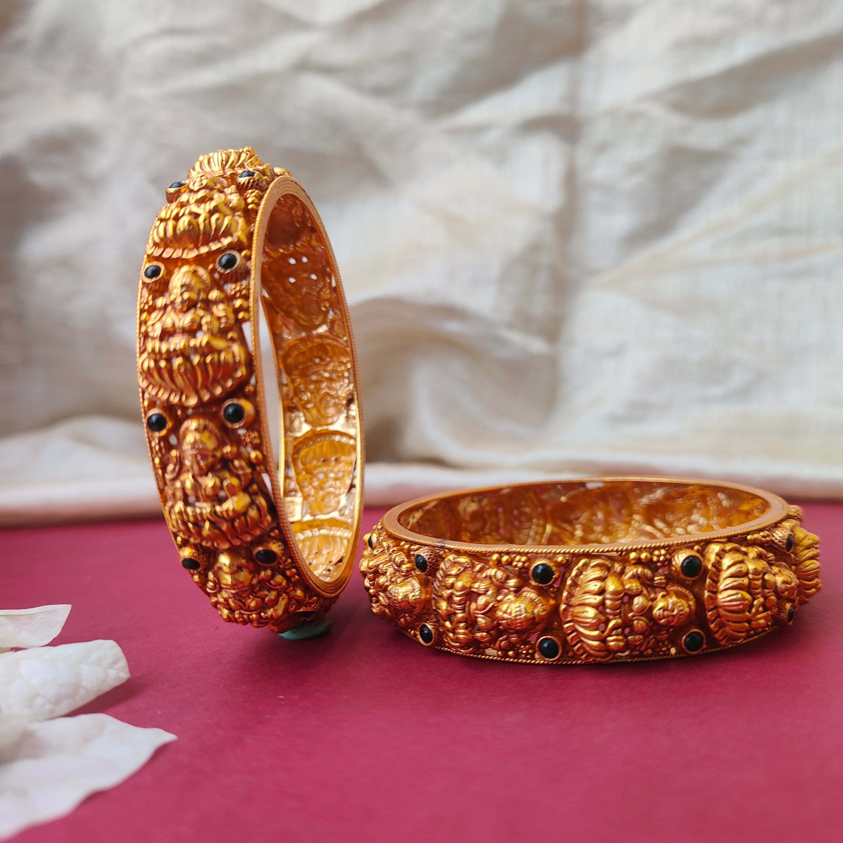 Ma Lakshmi Nakshi Silver Bangle - 0025 (2.4 Pair) - BCOS Its Silver