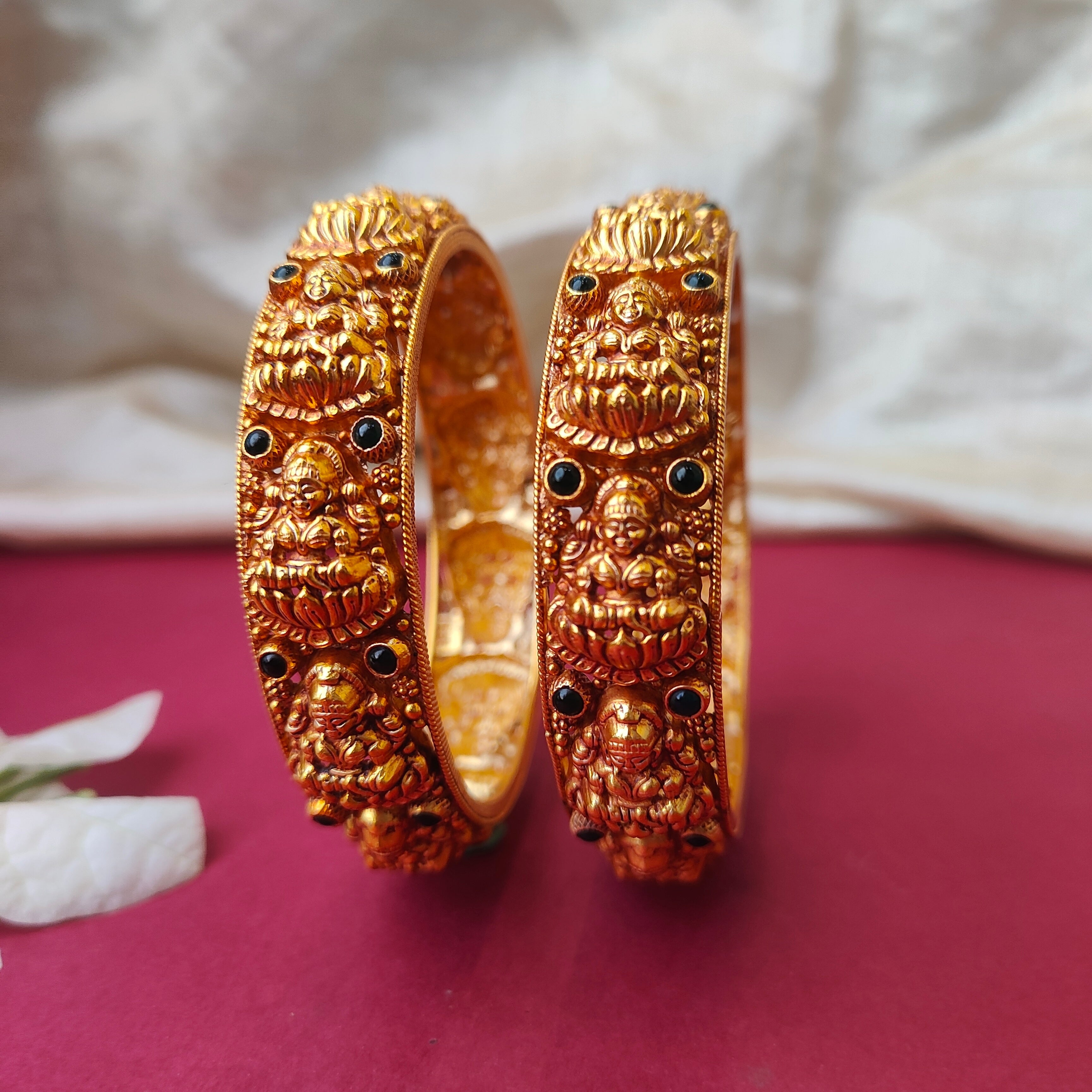 Ma Lakshmi Nakshi Silver Bangle - 0025 (2.4 Pair) - BCOS Its Silver