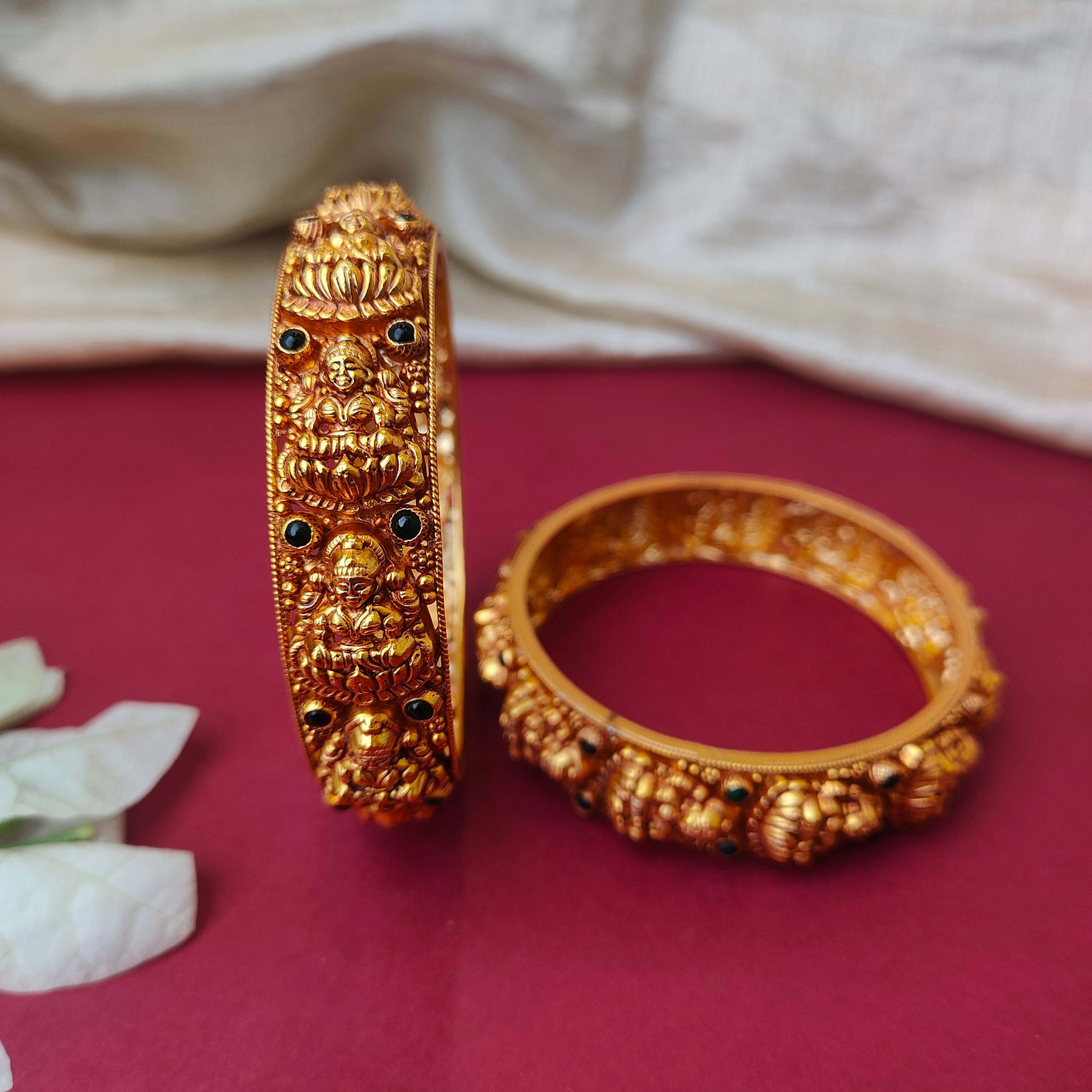 Ma Lakshmi Nakshi Silver Bangle - 0025 (2.4 Pair) - BCOS Its Silver